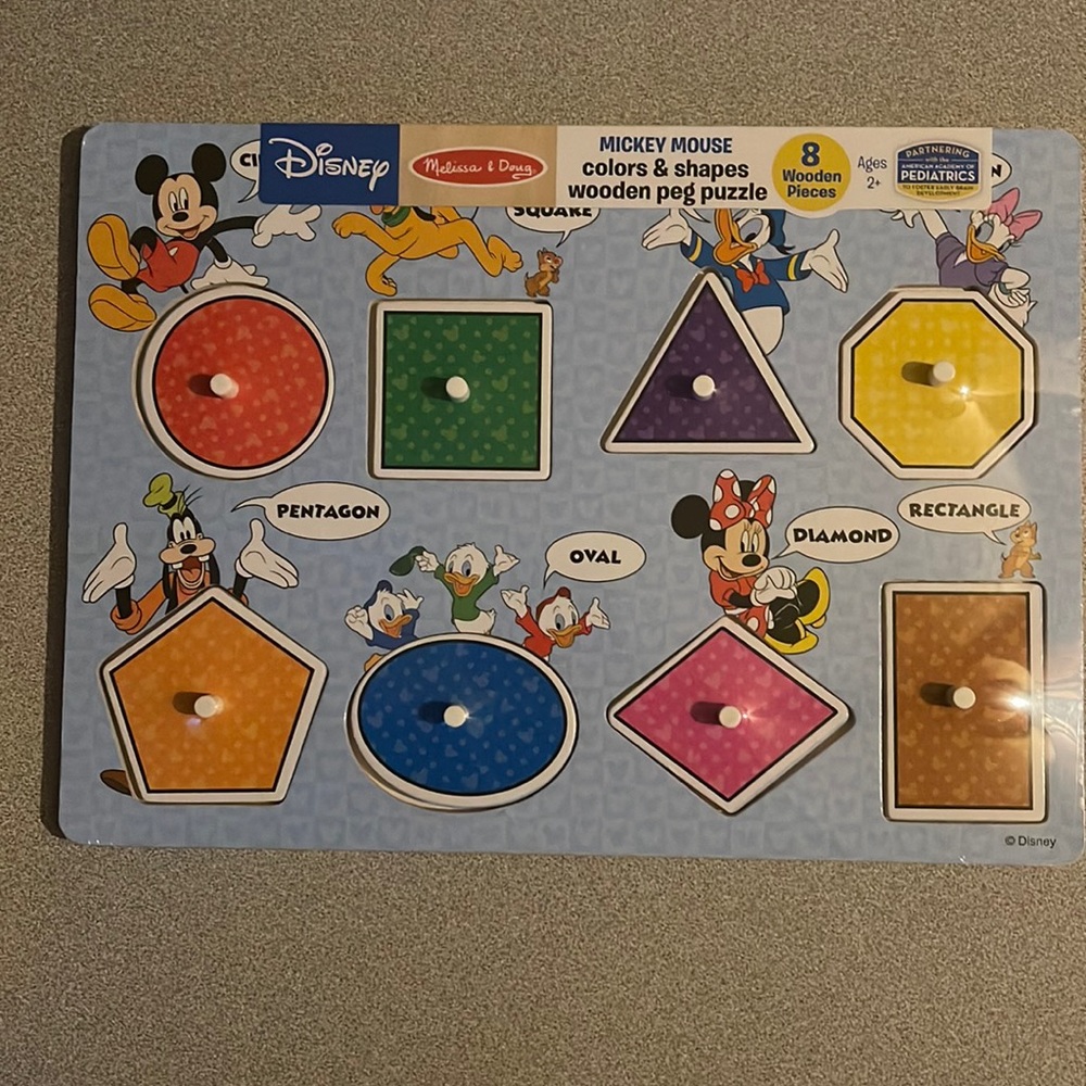 Melissa & Doug Mickey Mouse Color and Shapes Puzzle